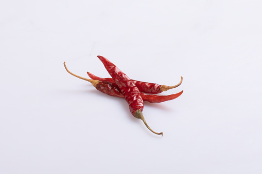 red chili isolated on white for packaging