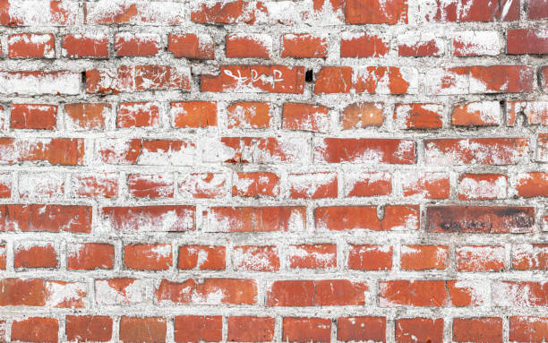 istock Old red brick wall grunge texture. Old cracked bricks wall with a weathered surface 1429660494