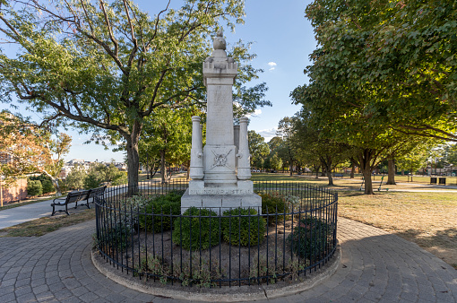 Baltimore, Maryland - October 03, 2019: Monument of George Armistead in Baltimore, Marryland.