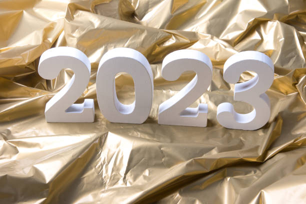 istock New Year , 2023 Figures on a golden background 1429680497