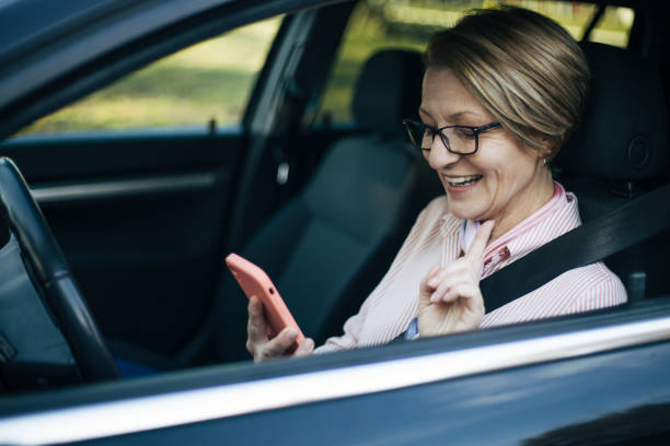 istock Mature woman in car 1429681604