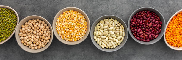 istock Different types of legumes in bowls 1429693887