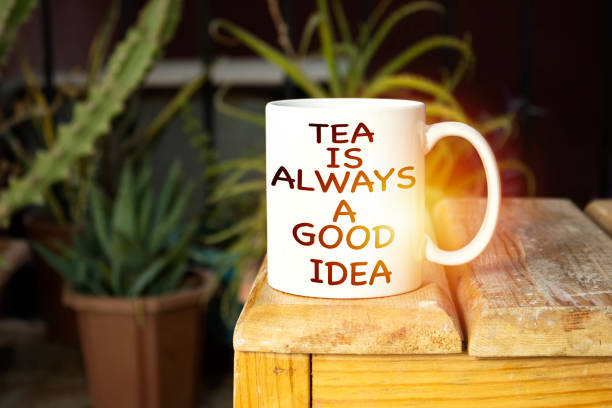 istock tea is always a good idea on cup above wooden table 1429700188