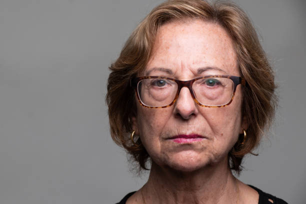istock Serious Senior Woman front mugshot 1429708426