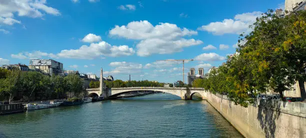 Photo of Bridge over the seine river against sky