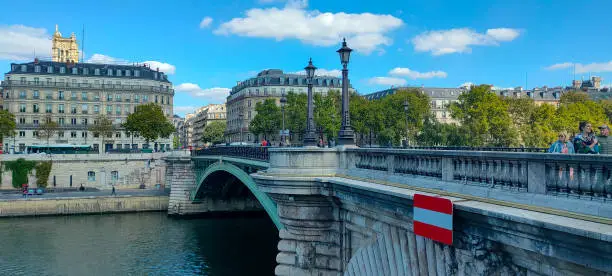 Photo of Bridge over the seine river against sky