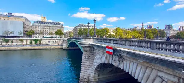 Photo of Bridge over the seine river against sky