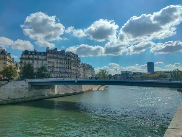 Photo of Bridge over the seine river against sky