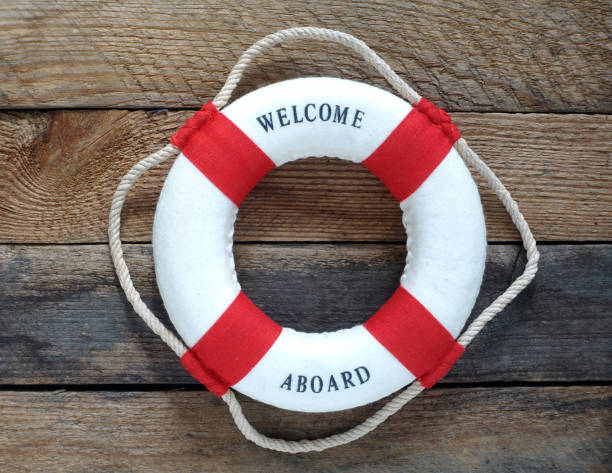 istock WELCOME word on the lifebuoy. 1429720767