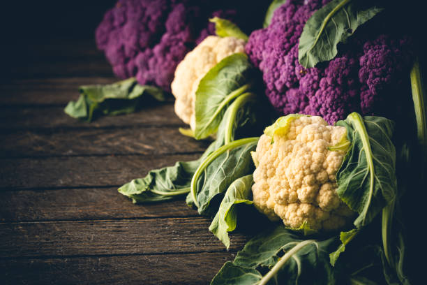 istock Raw fresh colorful cauliflowers 1429744578