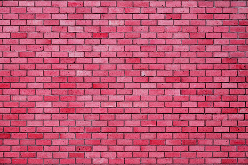 Brick wall vintage Background,pink brick wall background,Decorative dark brick wall surface for background
