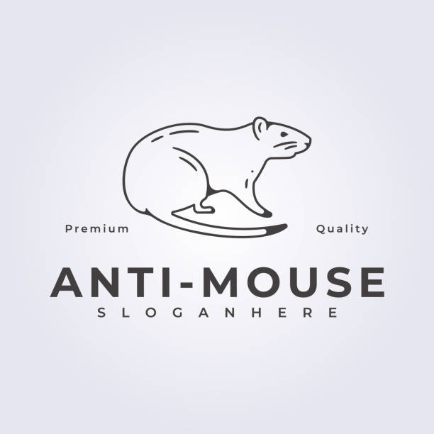 anty-mouse pest control symbol ilustracja wektorowa projekt linii zarys styl - rat snake illustrations stock illustrations
