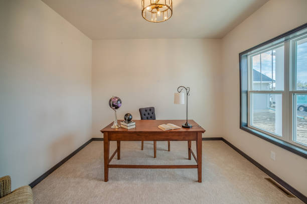 istock Simple home office in new home 1429768139