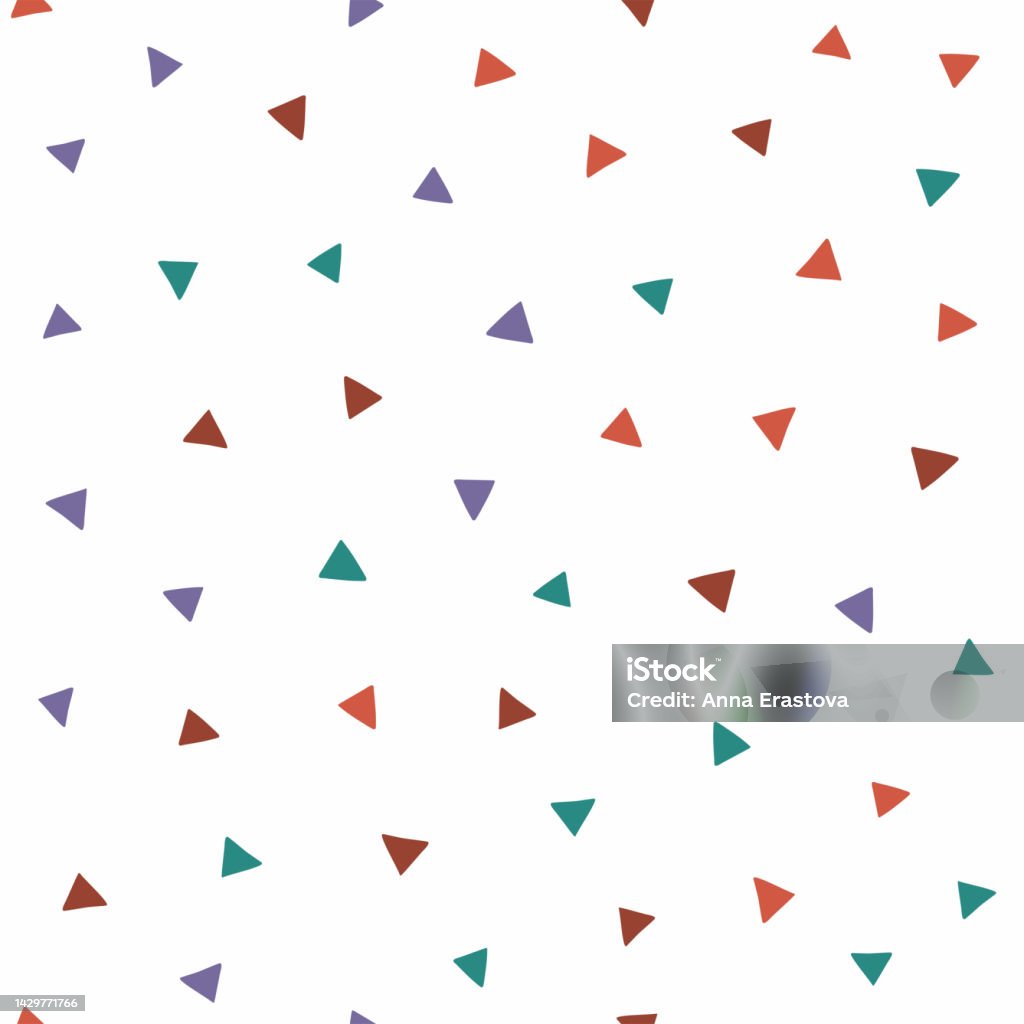 Scatered Pattern Simple Simple Seamless Pattern With Scattered Triangles Vector Illustration ...