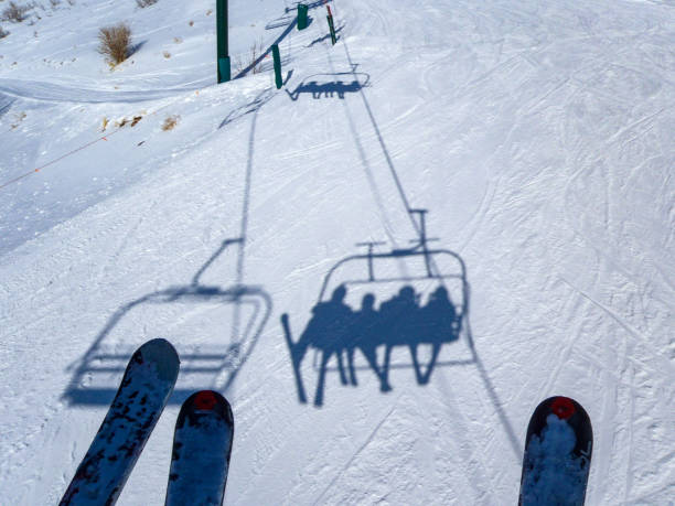 Deer Valley Views Views from the ski slopes in Deer Valley, Utah deer valley resort stock pictures, royalty-free photos & images