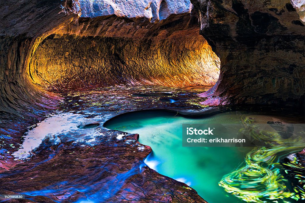 Subway Zion, NP A stretch of the Left Fork River in Zion NP referred to as the Subway. Canyon Stock Photo