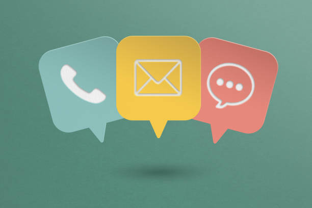 various white contact options sign paper cut  on grunge green background , faq , frequency asked questions, contact center, consulting service, online service concept
