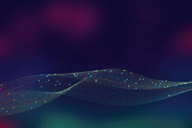 istock Abstract technological background in vibrant colors with blur. Futuristic hi-tech banner. 1429869064