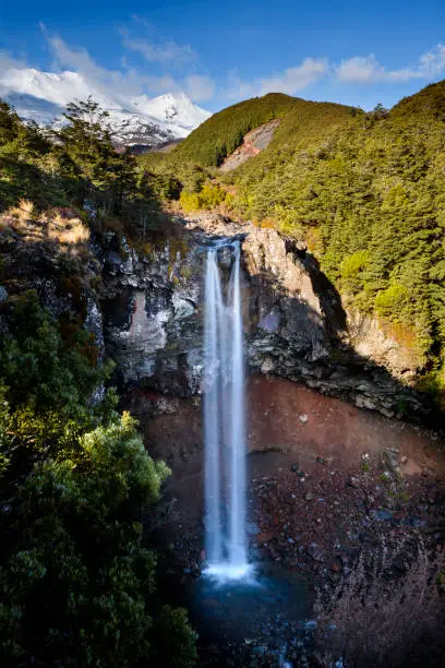 Mangawhero Falls in Tongariro National Park, Ruapehu, New Zealand