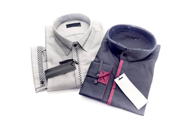 istock Two men's shirts on a white background 1429881251