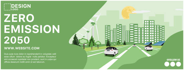 web banners billboards brochures environment esg net zero Environmental concepts. ESG. Net Zero. for banner. flyer. book and magazine cover templates. co2 drawings stock illustrations
