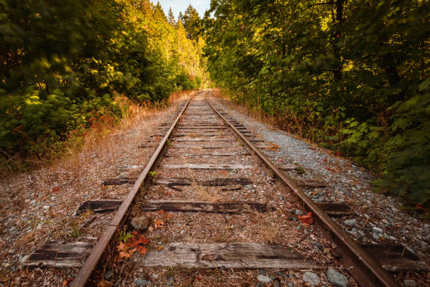 Vancouver Island Railroad stock photo