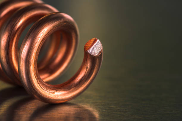 Copper wire macro, stock market raw materials industry concept