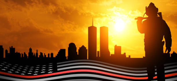 istock Thin Red Line. USA flag. Patriot Day. 1429893617