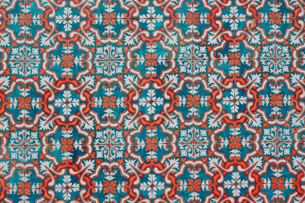 istock Portuguese Azulejos, old traditional painted tiles 1429894545
