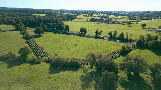 Aerial View of the Siegfried Line, known in German as the Westwall, was a German defensive line