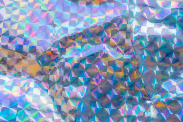 istock Holographic rainbow foil iridescent texture abstract hologram background 1429904101