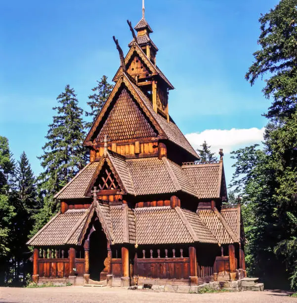 Medieval  Stave church in Norway