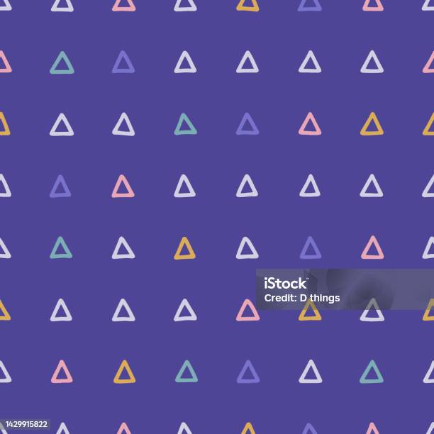 Hand Drawn Seamless Triangles Pattern Stock Illustration - Download ...