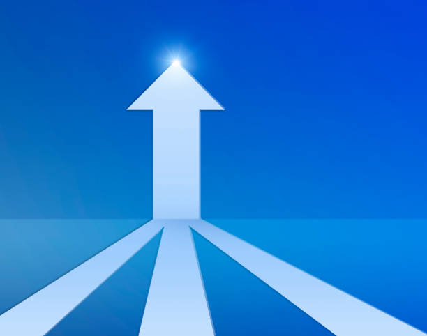 istock Business competition. on the arrow path. 3d render 1429918551