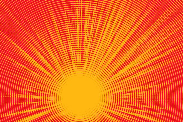 Vector illustration of Sunburst background with Zoom Effect
