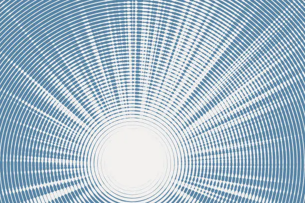 Vector illustration of Sunburst background with Zoom Effect