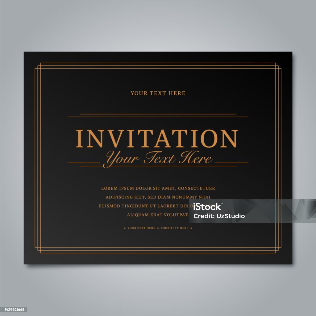 Vector Invitation Card Vector Invitation Card Template Stock Illustration - Download Image Now ...