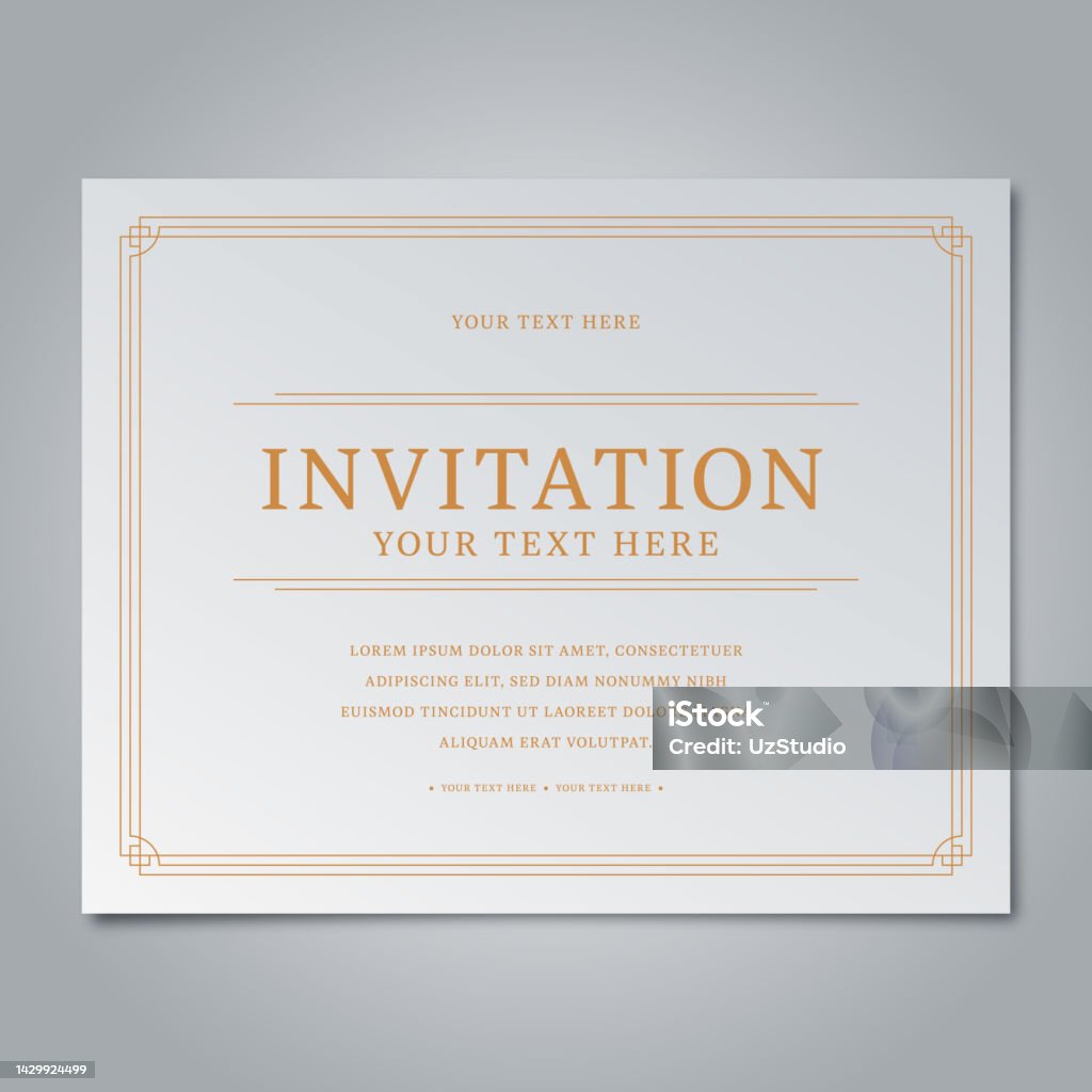 Vector Invitation Card Vector Invitation Card Template Stock Illustration - Download Image Now ...