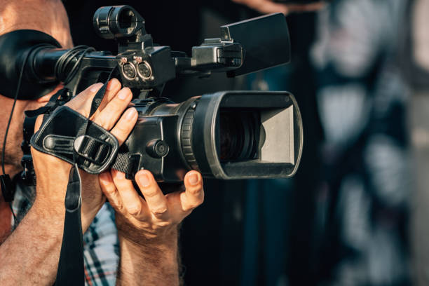 istock Television Cameras At A Press Conference Outdoors 1429925010