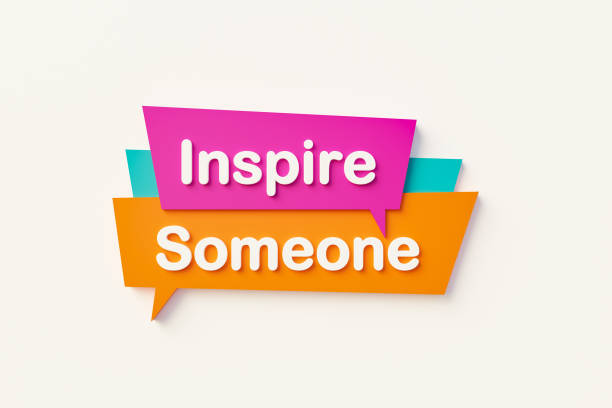 istock Inspire someone, cartoon speech bubble. 1429927316
