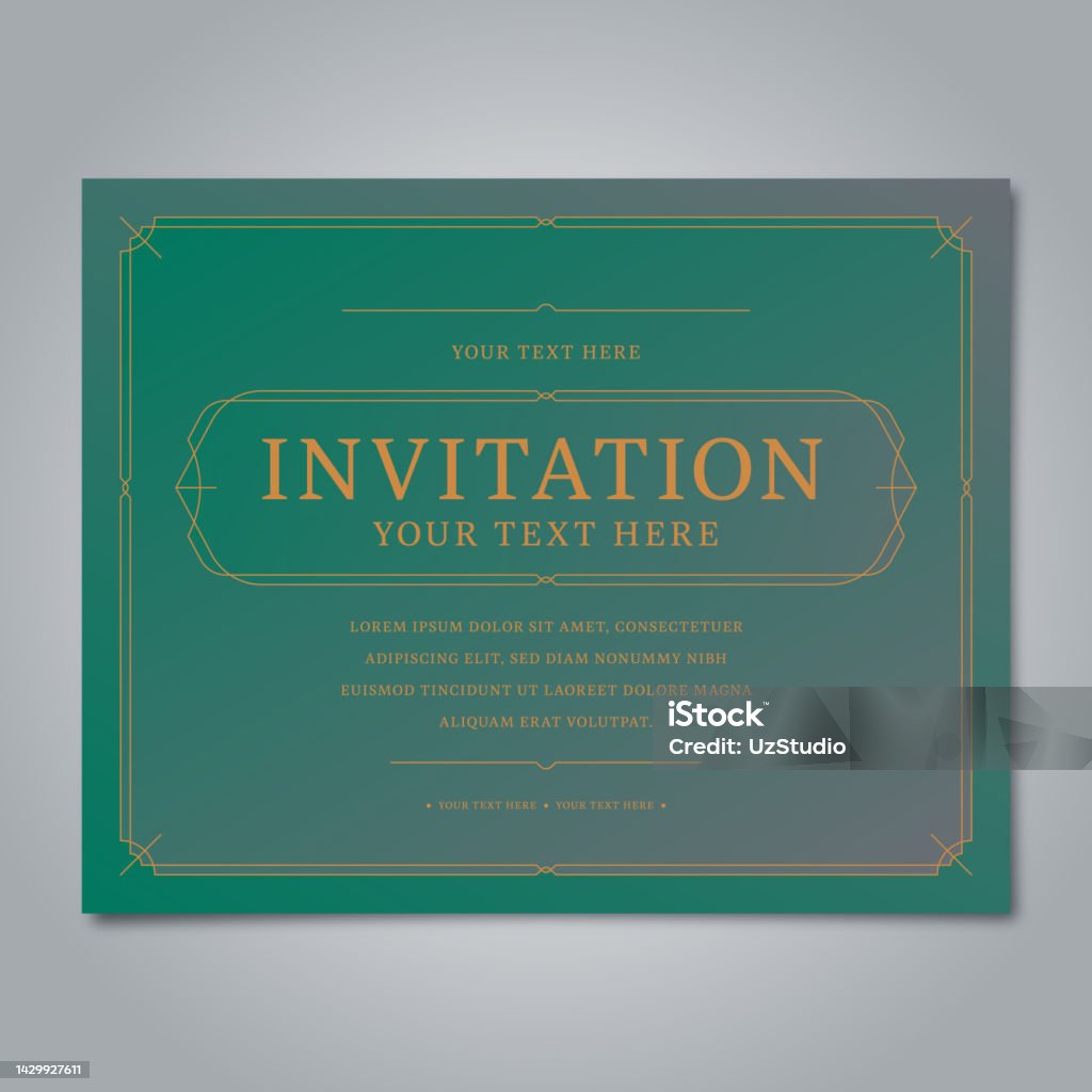 Invitasion Card Model Vector Invitation Card Template Stock Illustration - Download Image Now ...