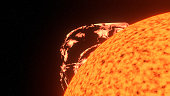 Solar flare eruption