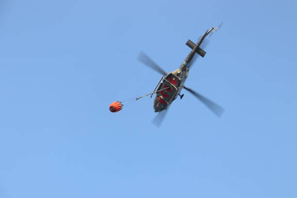 istock Firefighting rescue helicopter 1429929275