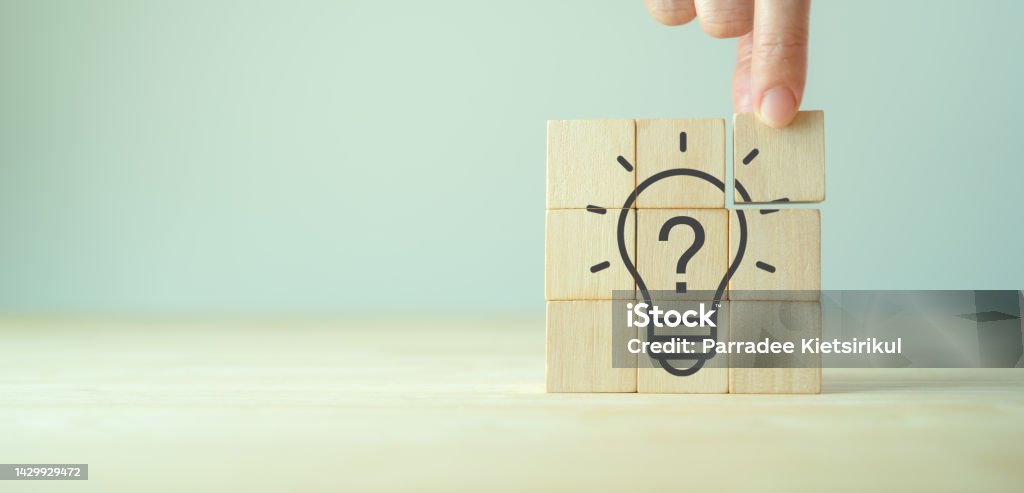 Question Idea Analysis Question Marks And Light Bulb Symbolizing Idea Or Solution Problem ...