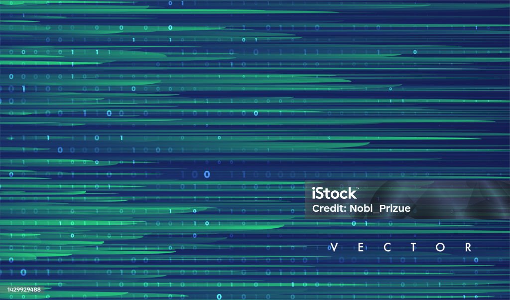 Virtual Abstract Abstract Virtual Digital Stream Stock Illustration - Download Image Now ...