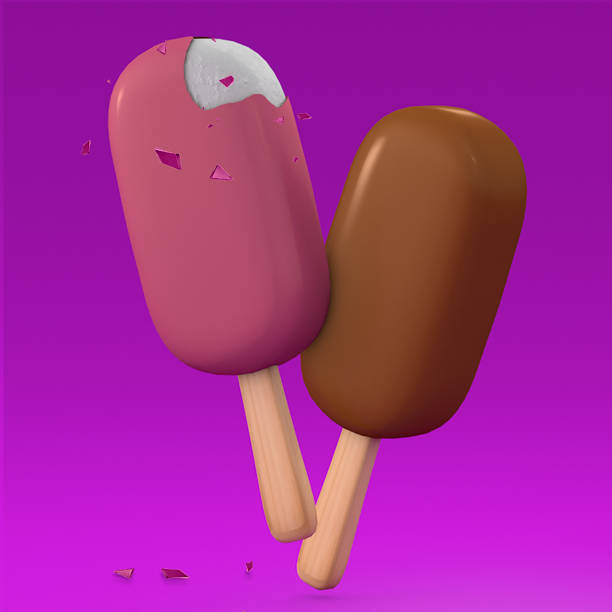 istock Popsicle coated with strawberry and chocolate 1429939839