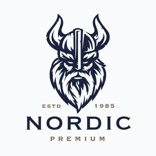 ikona aplikacji nordic viking warrior - wiking stock illustrations