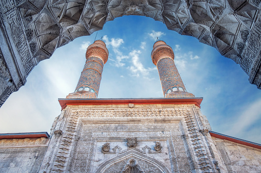 Çifte Minareli Medrese is an architectural monument of the late Seljuk period in Sivas City, Turkey. Dates back to 13th century.