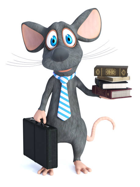 istock 3D rendering of a cartoon mouse businessman. 1429951360