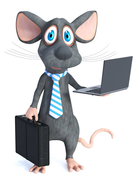 istock 3D rendering of a cartoon mouse businessman. 1429951375